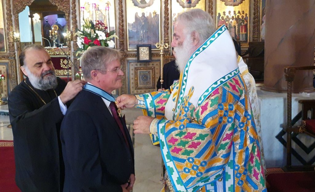 Alexandria Patriarchate honors head of Cairo’s Hellenic Cultural Center, Prof. Ioannis Fourtounas