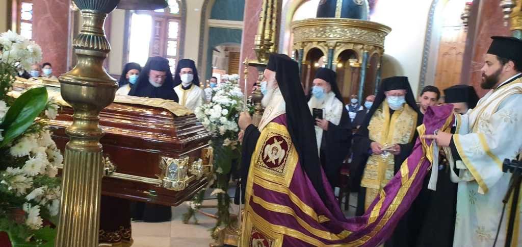 Ο αποχαιρετισμός του Πατριάρχη Αλεξανδρείας στον Μητροπολίτη Πηλουσίου