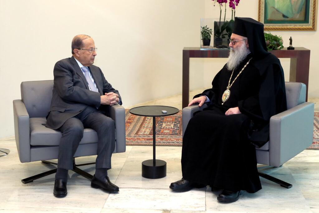 Patriarch John X calls President Aoun For Greetings
