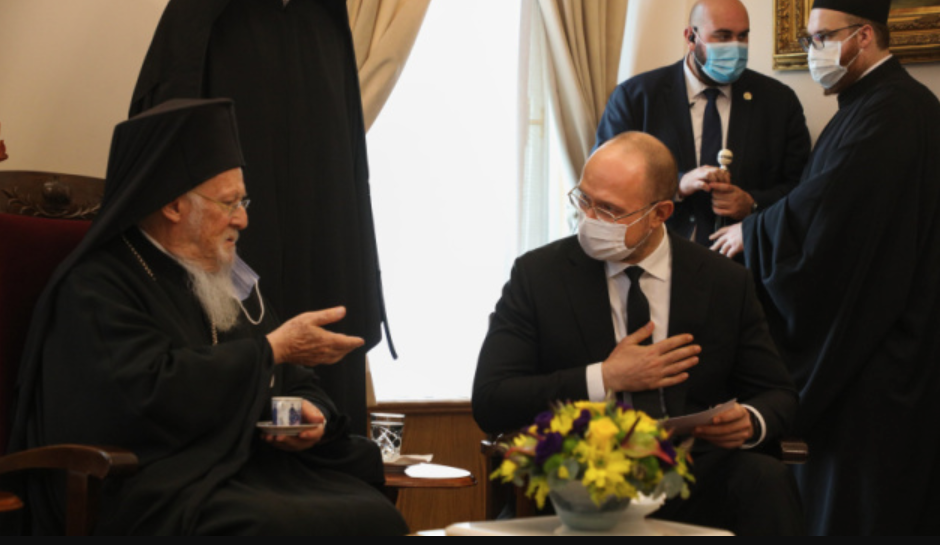 Ukraine’s PM meets with Ecumenical Patriarch Bartholomew