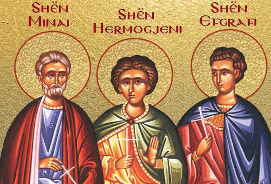 Shenjtori i ditës: Dëshmorët Minai, Hermogjeni, Efgrafi. Dëshmorët Gemeli, Mariani. Oshënar Thoma Defurkinos
