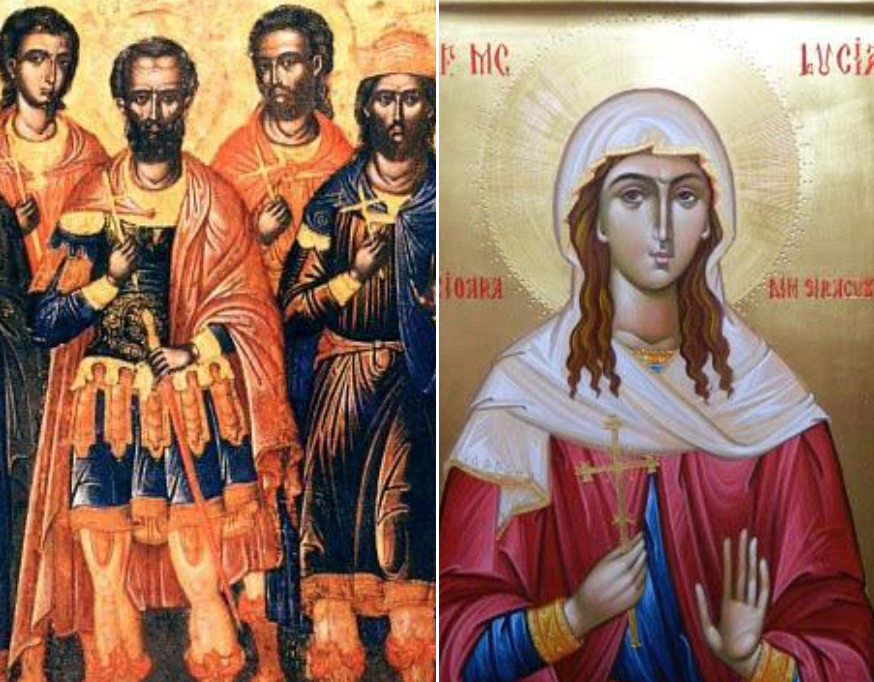 Shenjtori i ditës: Dëshmorët Efstrati, Afksenti, Oresti, Evgjeni, Mardari. Dëshmore Luçia