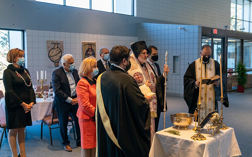 Archbishop Elpidophoros Blesses Renovated Maliotis Cultural Center