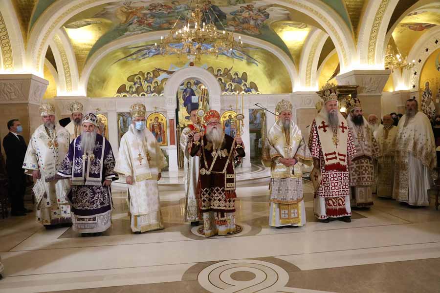 Holy Liturgy and forty-day memorial service for the Serbian Patriarch Irinej of blessed repose