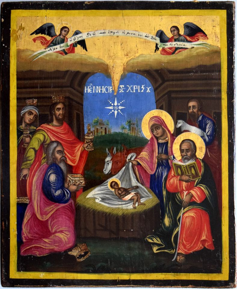 “Lindja e Krishtit”, ikona e pikturuar në shekullin e XIX për kishën e Shën Kollit në Rehovë