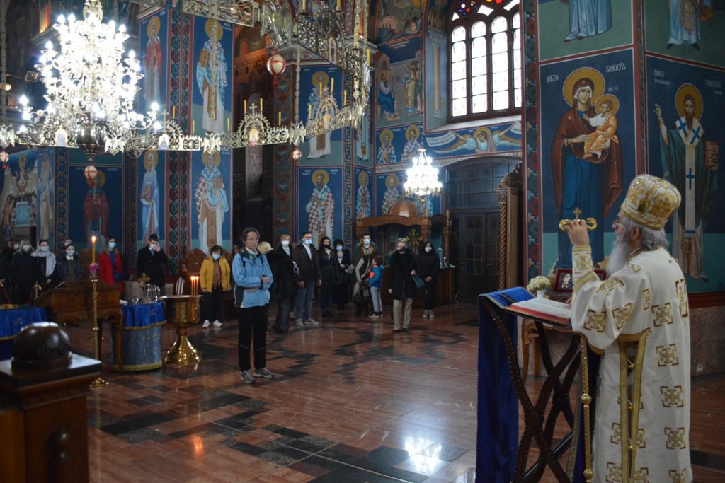 Литургијско крштење у Саборном храму у Крагујевцу