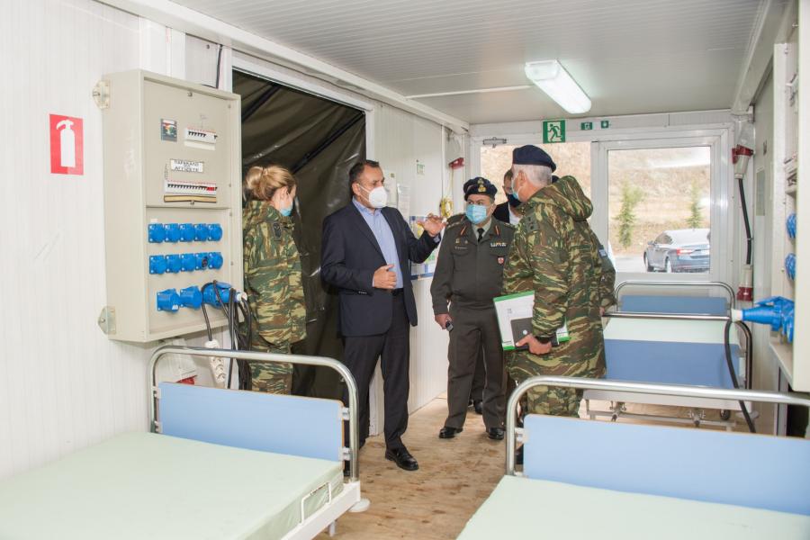 Επίσκεψη Παναγιωτόπουλου στην Κινητή Υγειονομική Μονάδα