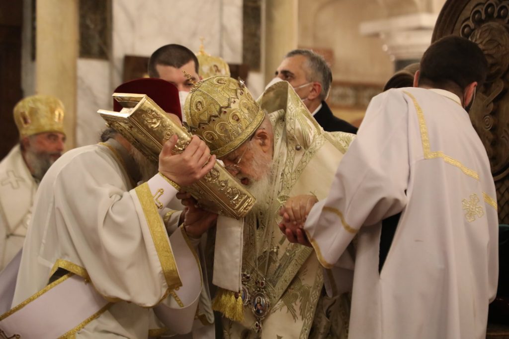 Christmas Liturgy served at Sameba Cathedral, Tbilisi