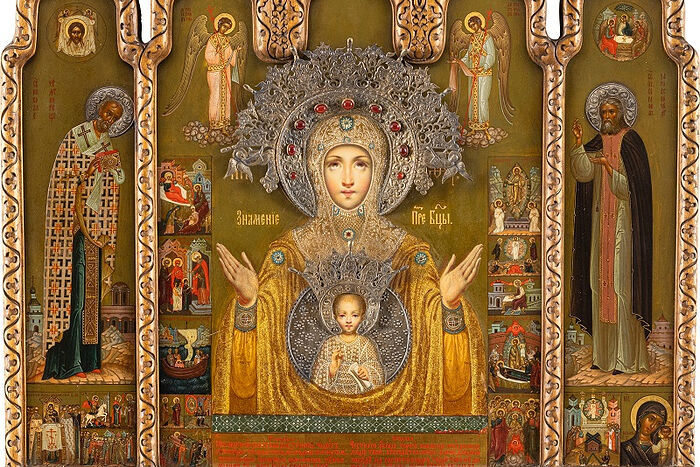 Шедевр иконописи – образ Богоматери Серафимо-Понетаевской представлен в музее им. Андрея Рублева