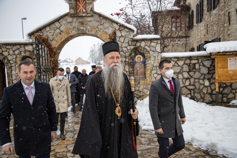 Сусрет предсједника Скупштине Алексе Бечића и Владике Јоаникија у манастиру Ђурђеви ступови