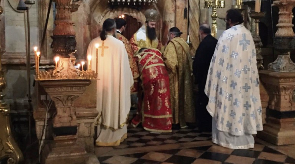 Hirotonirea monahului Marcellus întru Diaconie de către ÎPS Părinte Schevofilax și Arhiepiscop Isidor al Hierapolei a avut loc în timpul Privegherii de toată noaptea de la Sfântul Mormânt, de pe 3/19 decembrie 2020