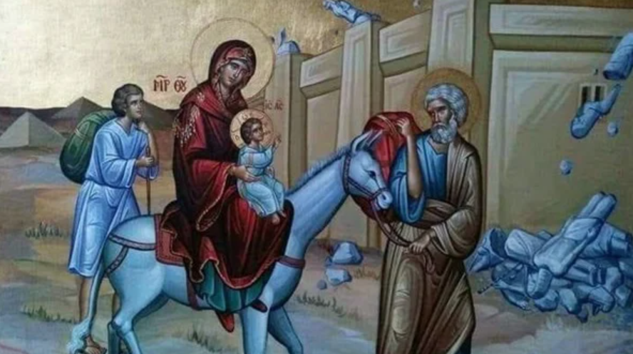 الأنبا نيقولا يوضح تفاصيل أيقونة لجوء العائلة المقدسة