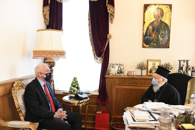Ecumenical Patriarch separately receives diplomats on Wed.