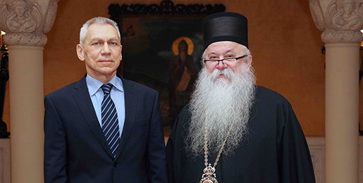 Locum Tenens of the Patriarchal Throne receives Ambassador of the Russian Federation