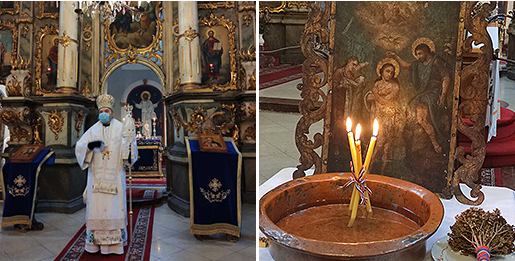 На Богојављење владика Лукијан богослужио у Сентандреји