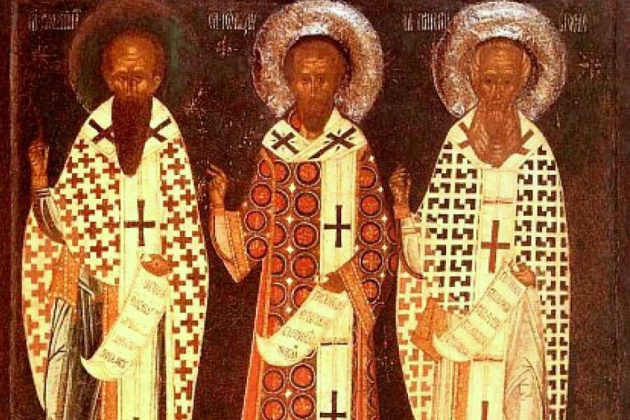 الآباء المعلمين باسيليوس وغريغوريوس ويوحنا ذهبي الفم