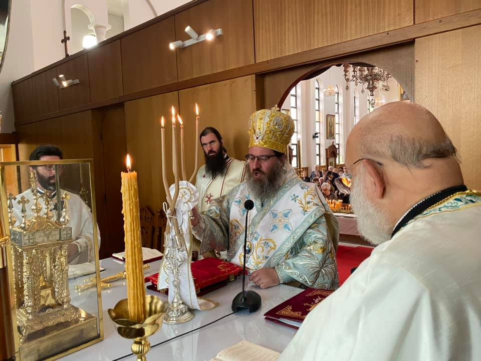 Hierarchical Divine Liturgy at St Spyridon Kingsford – Sydney, officiated by His Grace Bishop Elpidios of Kyaneon