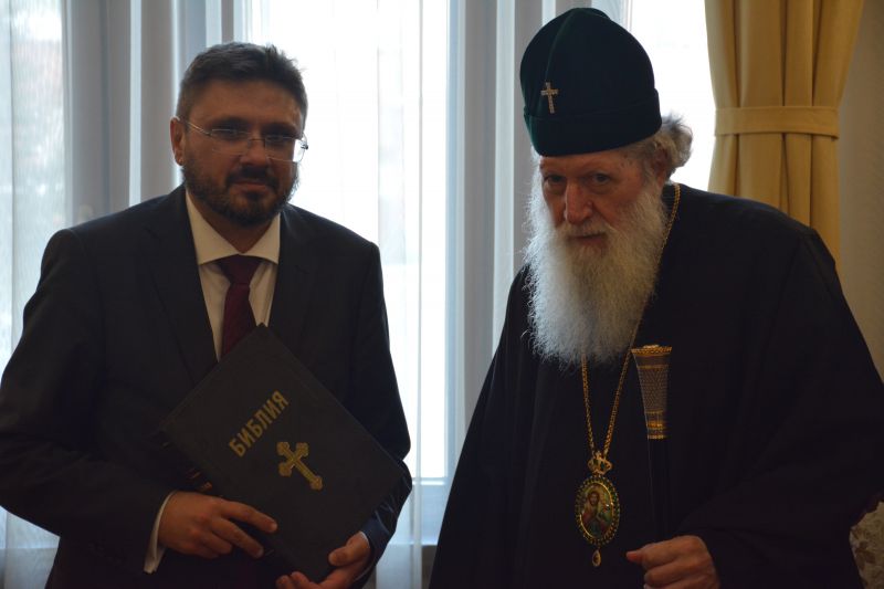 Среща на Българския патриарх Неофит с генералния директор на БТА Кирил Вълчев