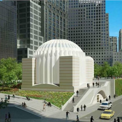 Slabs of Pentelic marble arrives for placement on under-construction Church of St. Nicholas at ‘Ground Zero’