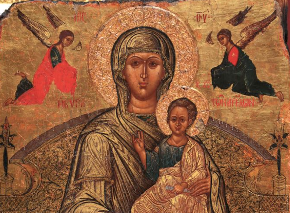 “Shën Mëria në fron me Krishtin, Zonja e Engjëjve”, ikona e pikturuar rreth viteve 1650