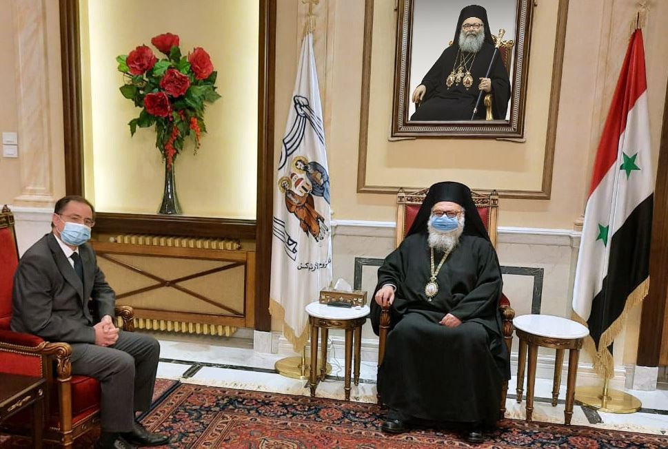Patriarch of Antioch receives Cyprus’ chargé d’ affaires in Syria