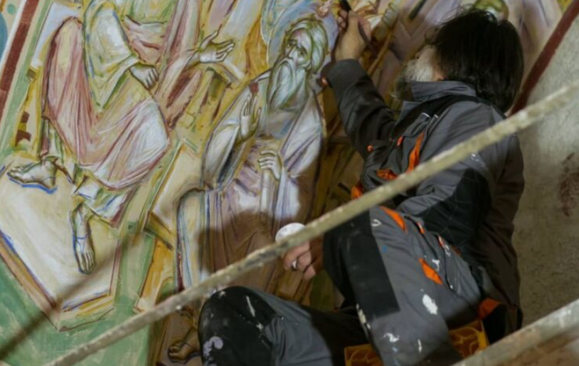 Анастасије и Вук у Љубињу стварају живопис необичне љепоте