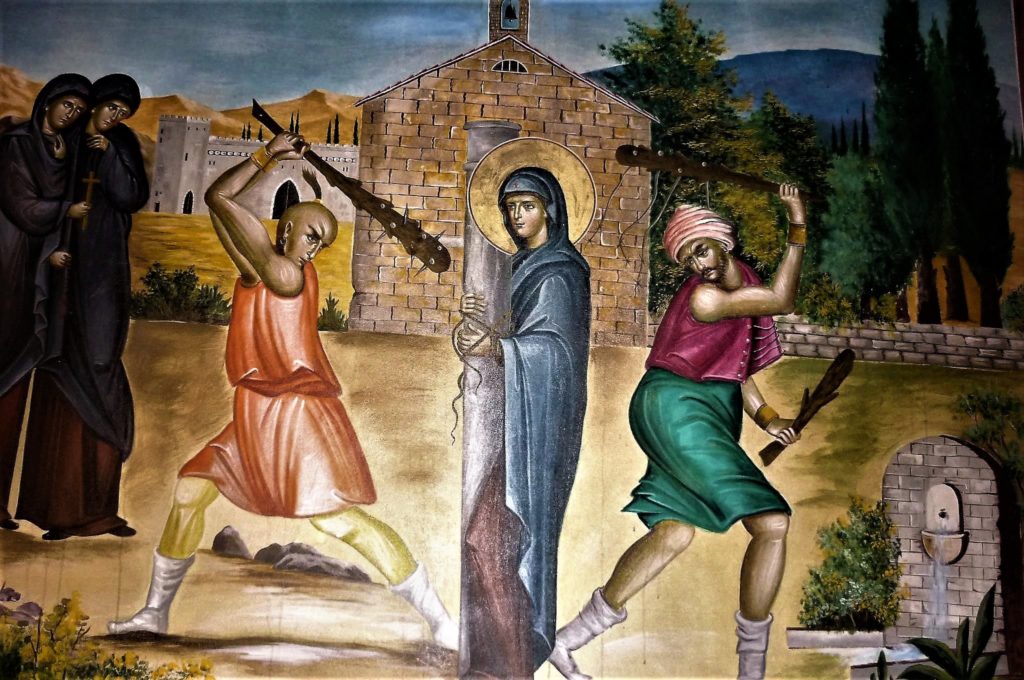 Το μαρτύριο της Αγίας στο παρεκκλήσιο του Βρεφονηπιακού