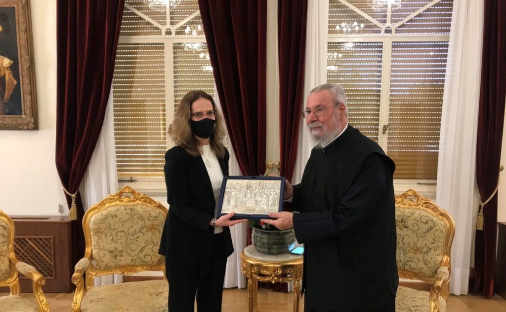 Η νέα Πρέσβειρα της Γαλλίας στον Αρχιεπίσκοπο Κύπρου