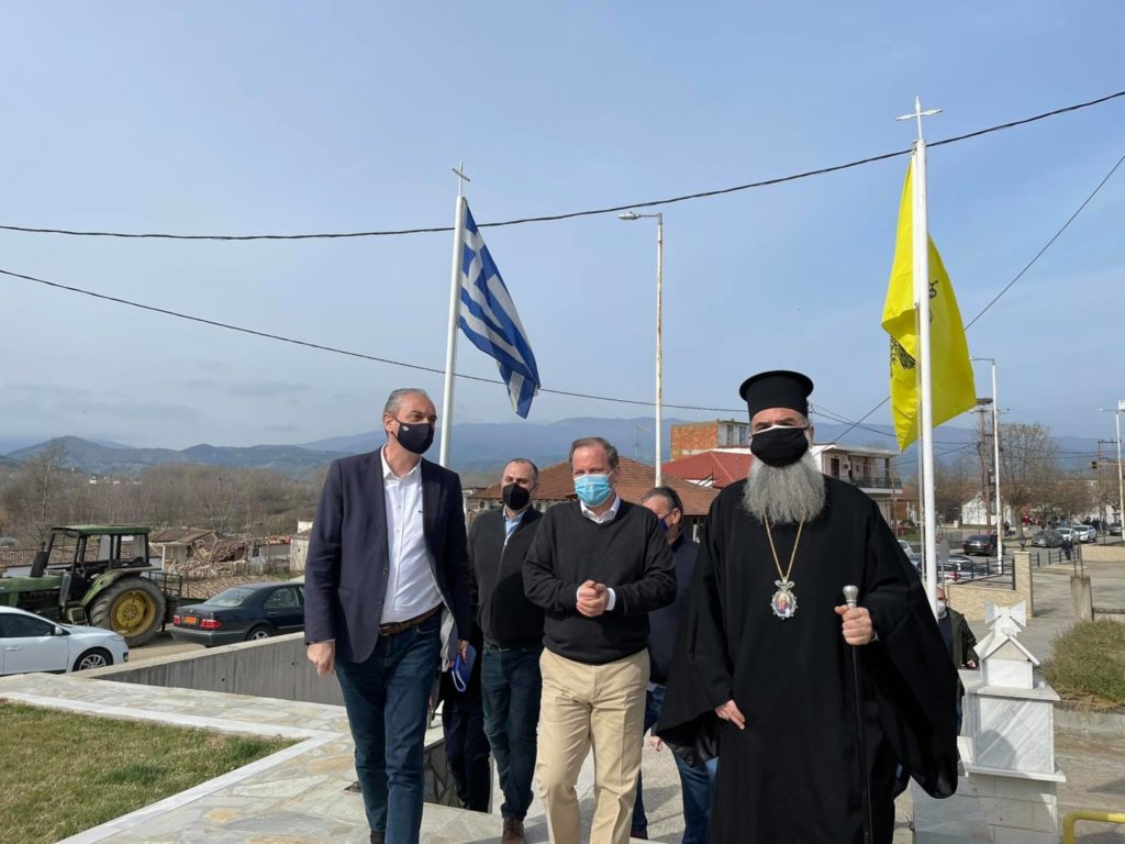 Church service in tent in quake-struck region of central Greece