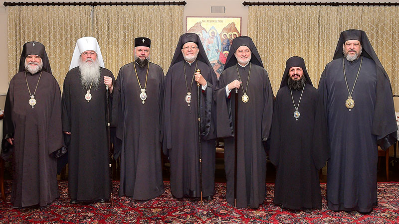 The Executive Committee of the Assembly of Canonical Orthodox Bishops of the United States of America recite the Synodikon of the 7th Ecumenical Council