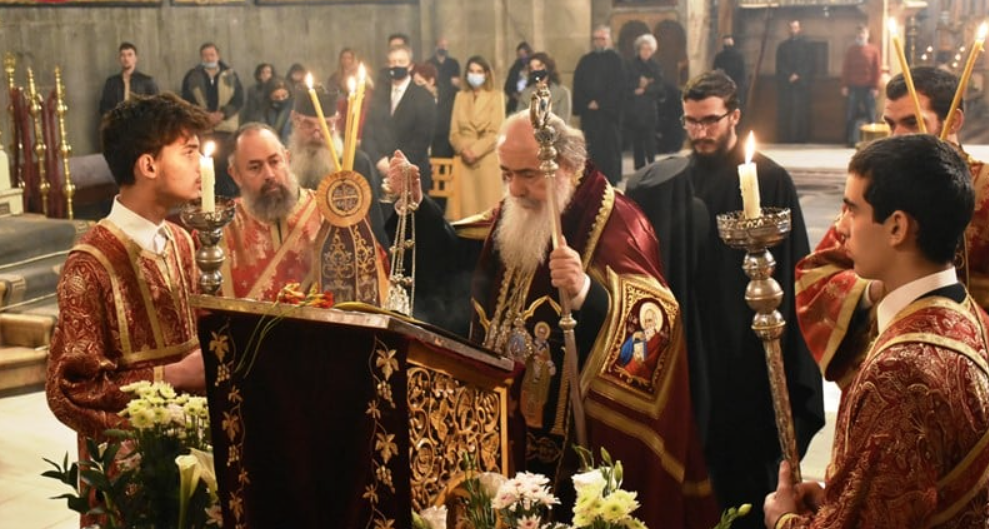 The First Stasis of the Akathist at the Church of the Holy Sepulchre