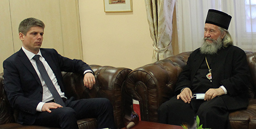 Bishop Dositej visited the Office for Cooperation with the Diaspora