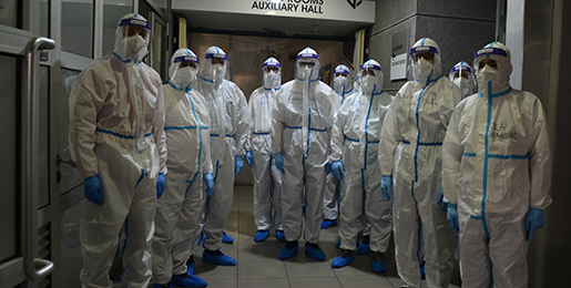 Visit to the Temporary COVID Hospital in Stark Arena