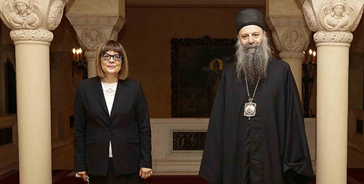 Serbian Patriarch Porfirije received Serbian Deputy Prime Minister Maja Gojkovic