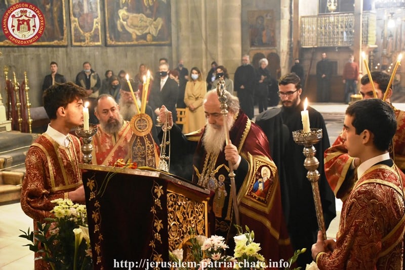 Η Α’ Στάση Χαιρετισμών στον Ναό της Αναστάσεως (ΒΙΝΤΕΟ)