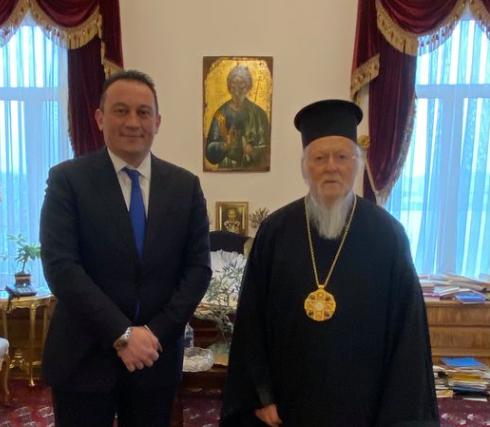 Ecumenical Patriarch receives visiting Greek Dep. FM
