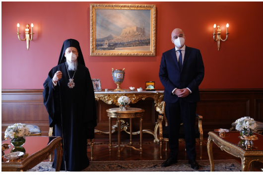 Νίκος Δένδιας σε Οικουμενικό Πατριάρχη: "Οι πρωτοβουλίες σας έχουν  εξαιρετικό ενδιαφέρον για εμάς" - Ορθοδοξία News Agency