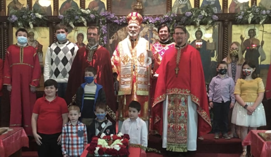 Bishop Irinej Visits Saint Nicholas Parish in Philadelphia on the Third Sunday of Great and Holy Lent