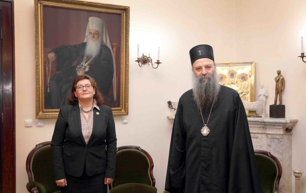 Patriarhul Porfirie s-a întâlnit cu Ambasadorul României în Serbia