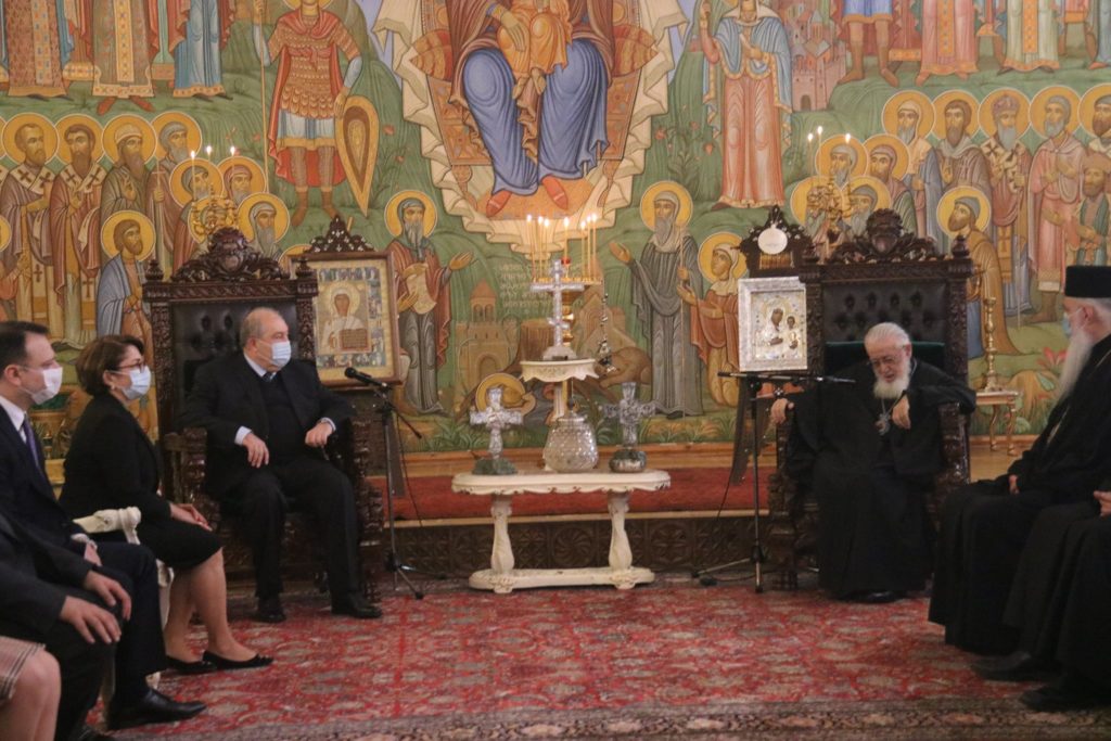 სრულიად საქართველოს კათოლიკოს-პატრიარქი სომხეთის პრეზიდენტს შეხვდა