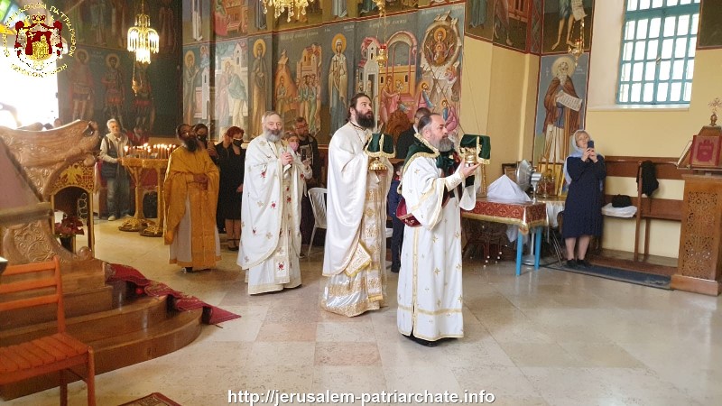 HIS BEATITUDE THE PATRIARCH OF JERUSALEM CELEBRATES THE DIVINE LITURGY IN EIN KAREM