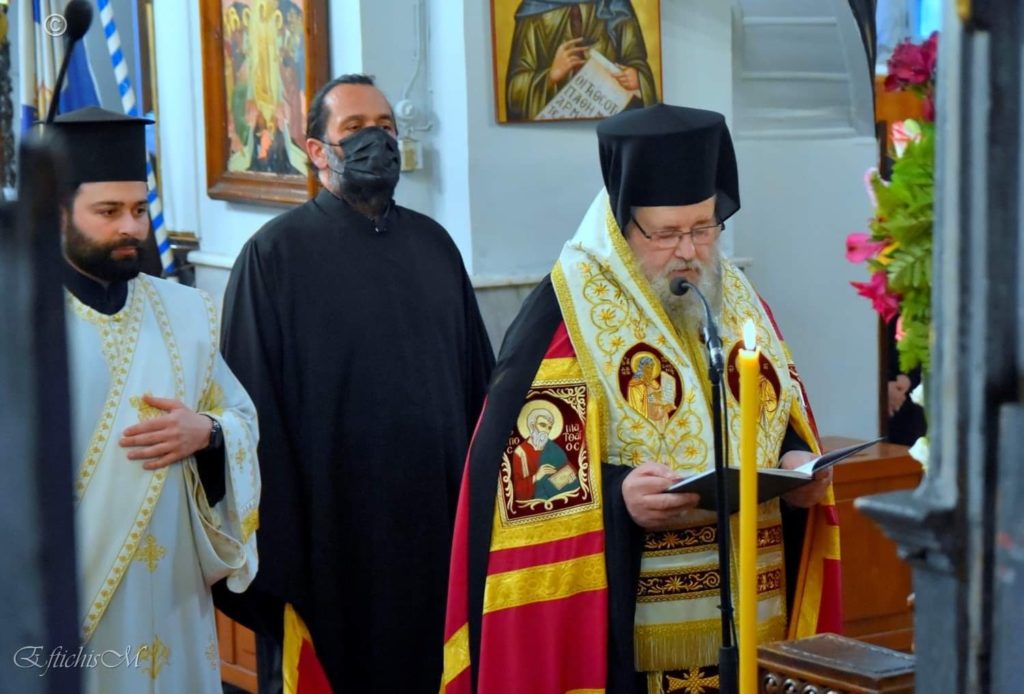 Τέλεσε την Ακολουθία του Ακαθίστου Ύμνου ο Μητροπολίτης Κυδωνίας