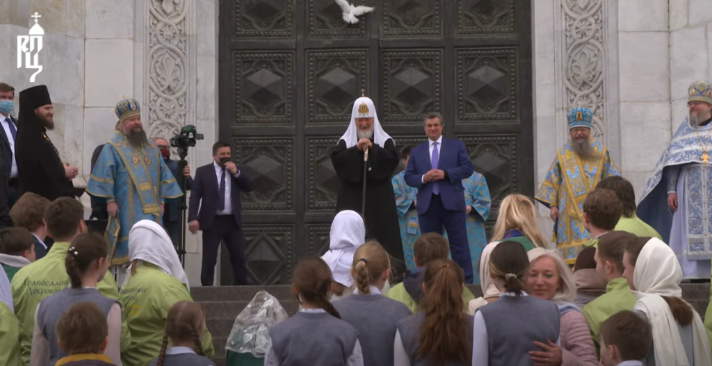 В праздник Благовещения Пресвятой Богородицы Предстоятель Русской Церкви совершил Литургию в Храме Христа Спасителя