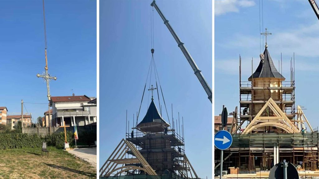 „Înălțarea” Sfintei Cruci la noua biserică românească din Torino (VIDEO)