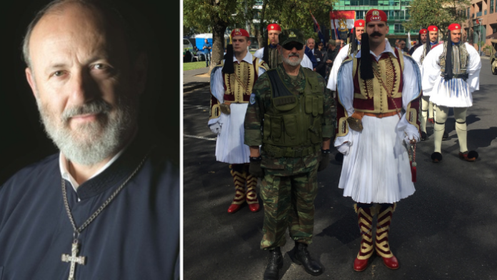 Christos Tsoraklidis: The Greek priest who swaps clericals for camo to honour Anzac Day