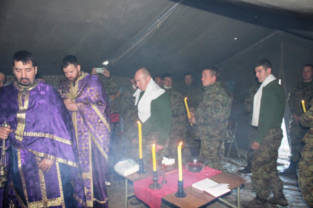 Bishop Arsenije of Nis attended the military exercise „Response 2021“ at Pasuljanske Livade