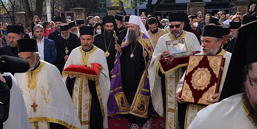 Solemn welcome of Serbian Patriarch Porfirije in Nis