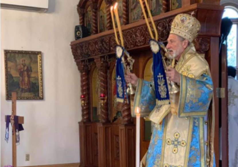Bishop Irinej Celebrated the Feast of Annunciation in Elizabeth