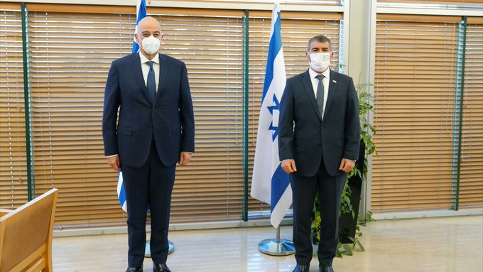 Συνάντηση Ν. Δένδια με τον Υπουργό Εξωτερικών του Ισραήλ