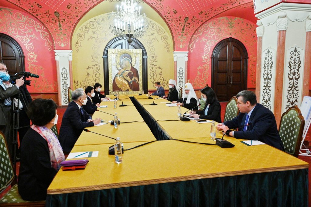 Συνάντηση Πατριάρχη Κύριλλου με τον Πρόεδρο του Κοινοβουλίου της Νότιας Κορέας
